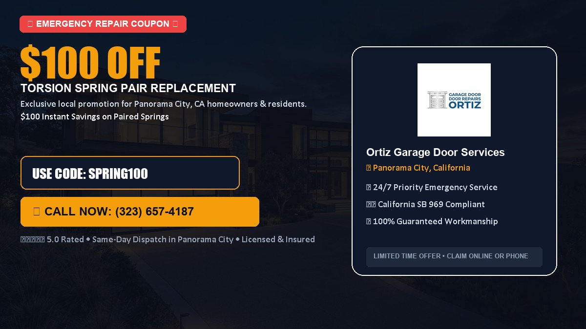 $100 OFF Heavy-Duty Torsion Spring Pair Replacement in Panorama City, CA